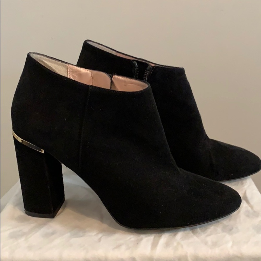 Kate Spade black suede booties